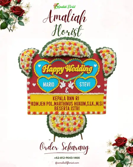 Papan Bunga Pernikahan Sawir